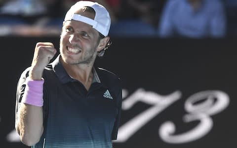 Lucas Pouille of France celebrates in his quarter final match against Milos Raonic of Canada during day 10 of the 2019 Australian Open at Melbourne Park on January 23, 2019 in Melbourne, Australia. - Credit: Getty Images