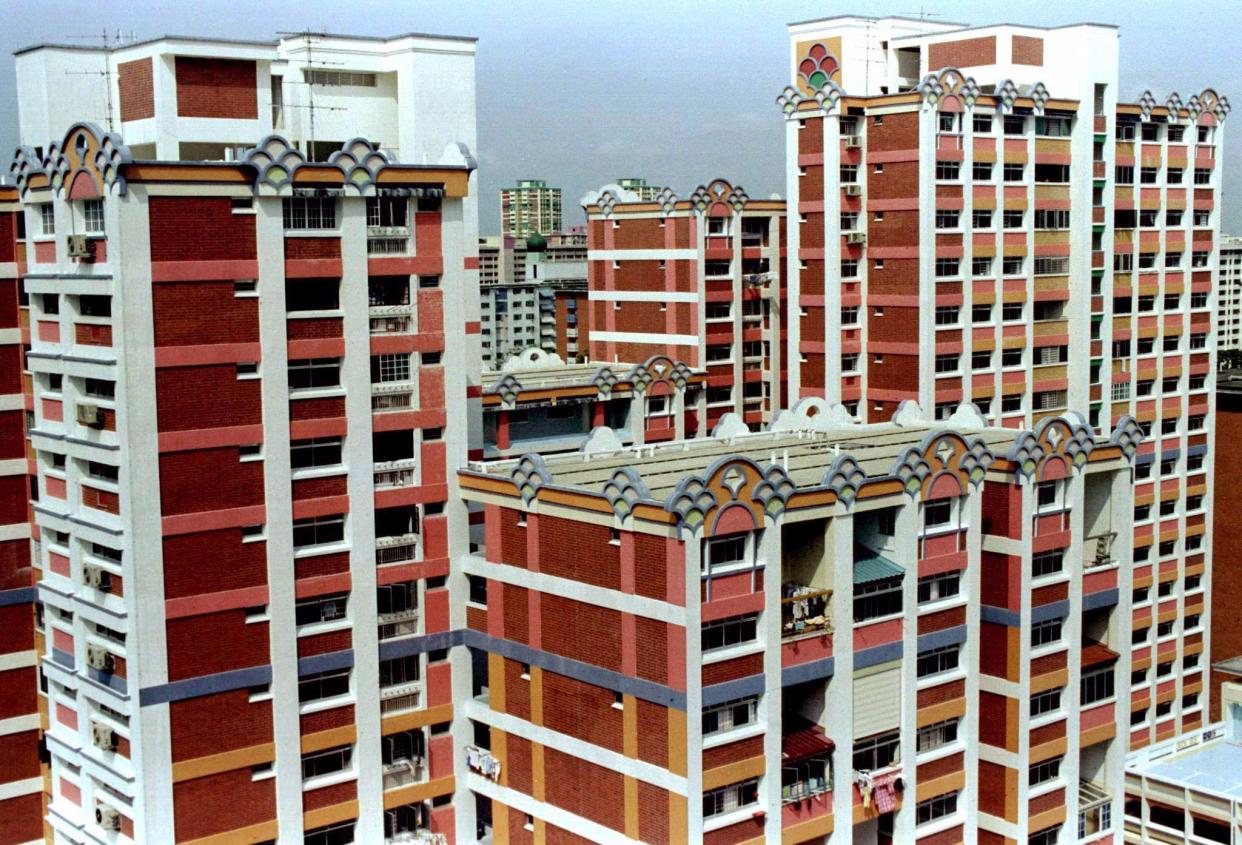 HDB blocks in Singapore. 