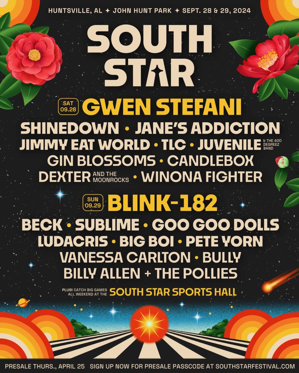 South Star Festival 2024 lineup poster