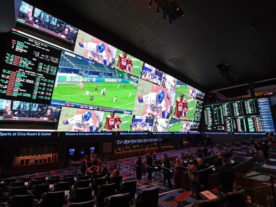 Experts say highly-educated young men are the most susceptible to becoming problem sports gamblers, in part because they have a sense of knowledge and control. (Ethan Miller/Getty Images for Circa Resort &amp; Casino - image credit)
