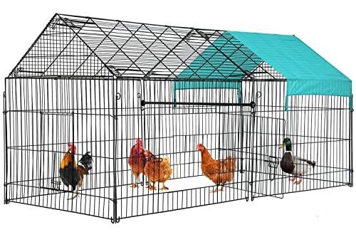 11) 87" x 41"Large Metal Chicken Coop