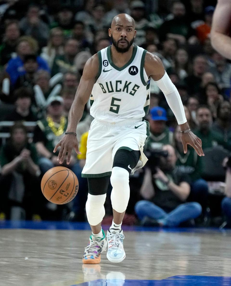 Point guard Jevon Carter played the most games (81) of any Bucks player this season and filled in as a starter when others were injured.