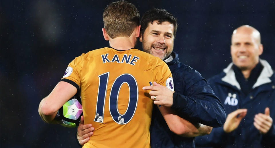 Harry Kane and Mauricio Pochettino