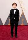 <p>Even 9-year-old Jacob dresses high fashion, in an Armani tuxedo.</p>