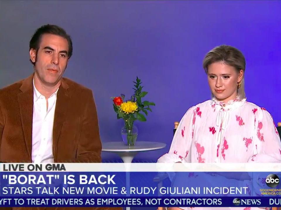 Sacha Baron Cohen, Maria Bakalova on GMA