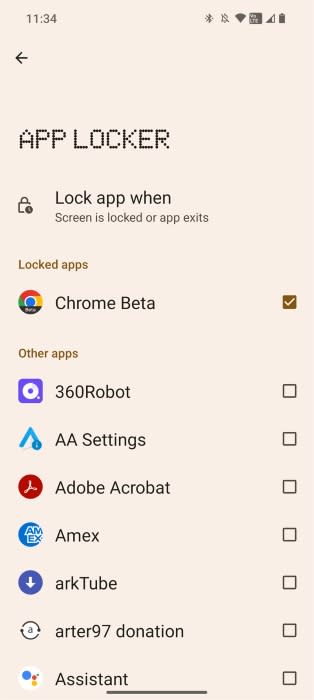 Nothing OS 2.0 app locker