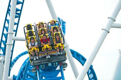 Rollin' Thunder is OWA's largest and most thrilling rollercoaster. Designed for dare devils, the ride will have you twisting, turning, looping and dropping all day long.