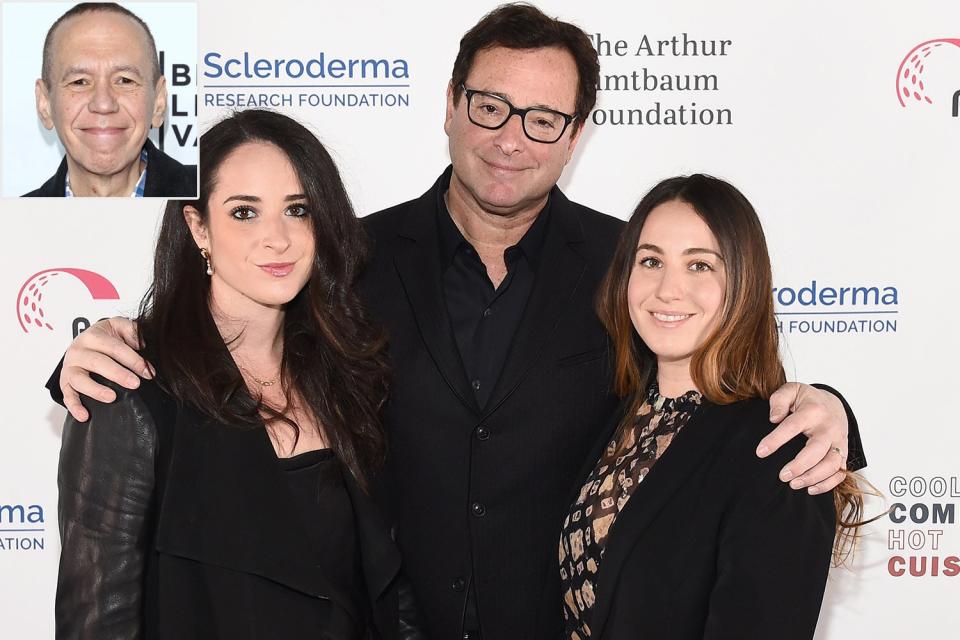 bob saget and his daughters with gilbert Gottfried inset