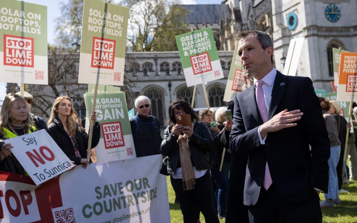 Andrew Bowie said the Government was actively looking into what they can do to protect valuable farmland from being used for large-scale solar farms