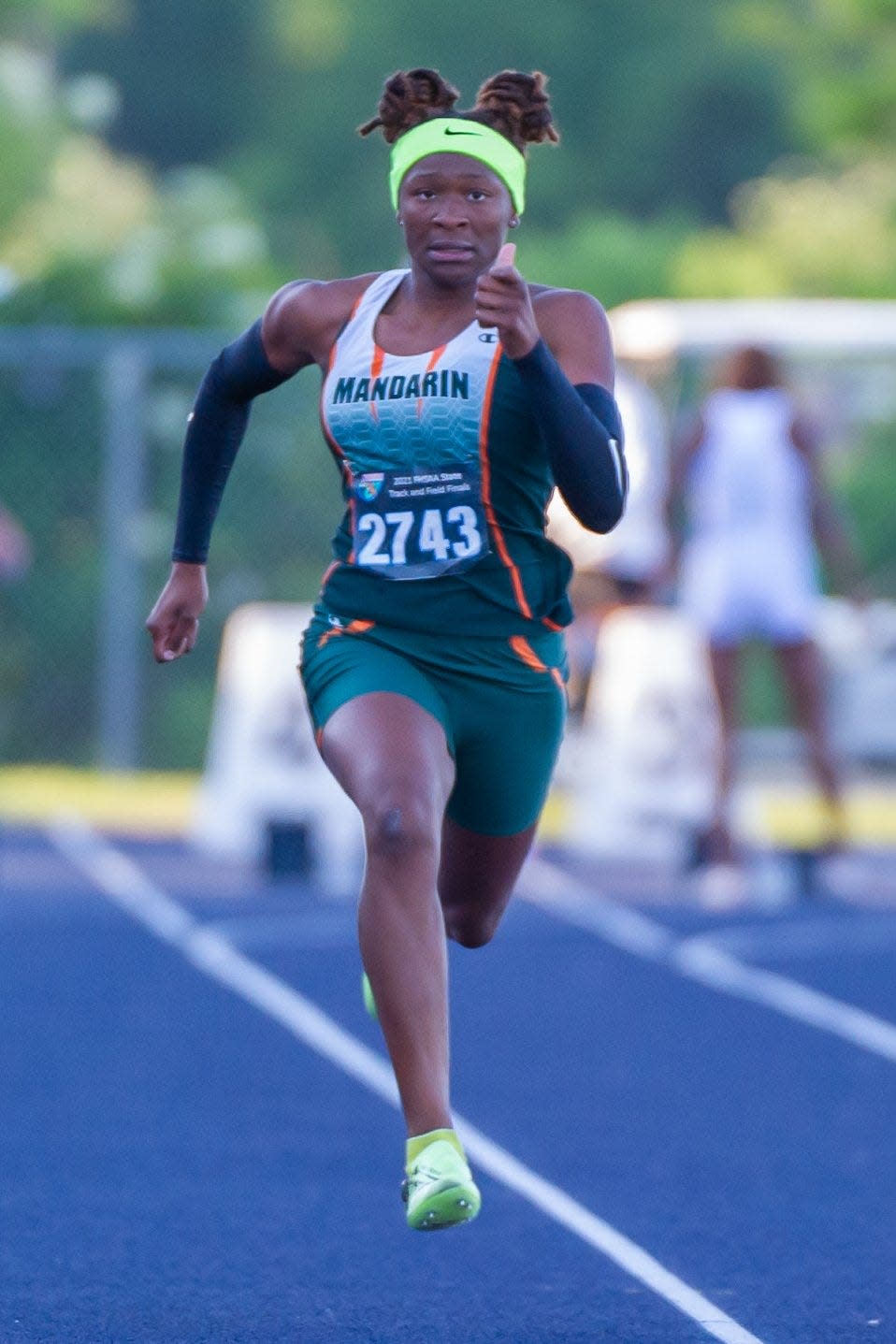 Terren Peterson of Mandarin is the top seed in two sprints at the Class 4A girls track championships.