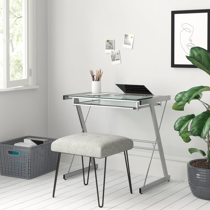 Yvonne Glass Desk. Image via Wayfair.