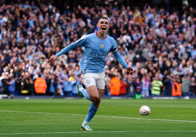 Phil Foden also scored a hat-trick against United