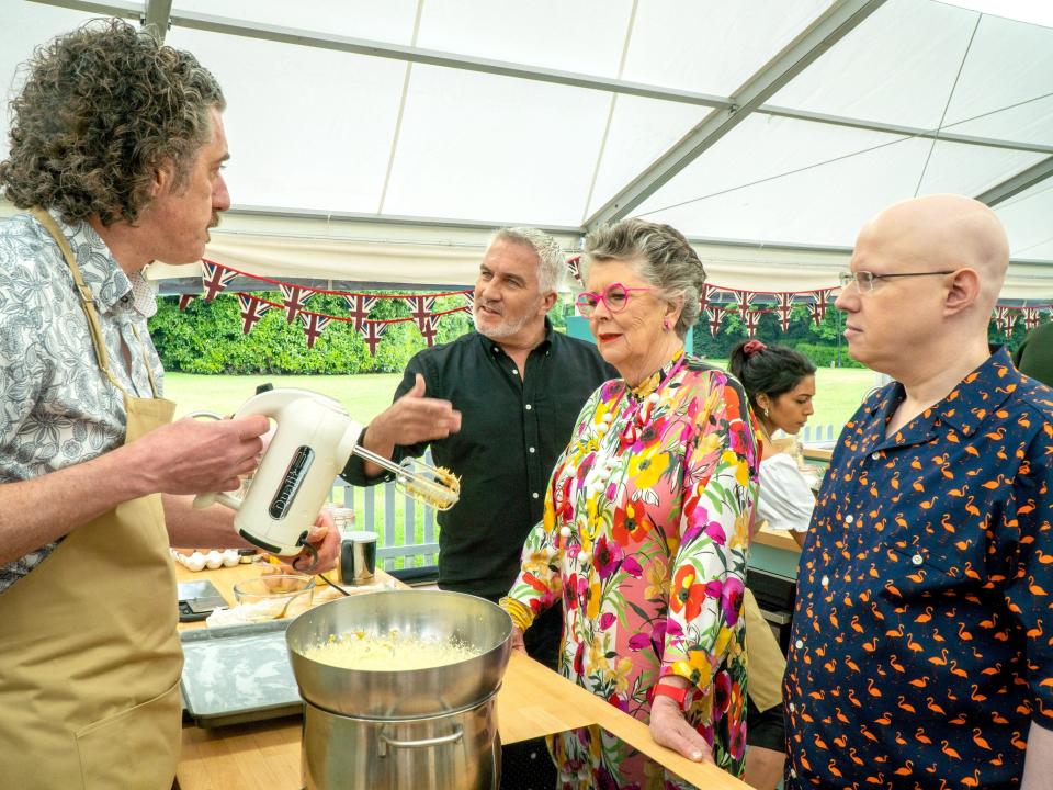 judges and contestant on the new season of the great british baking show