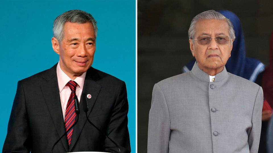 Singapore’s Primer Minister Lee Hsien Loong said on Wednesday (16 May) that he was planning to meet his Malaysian counterpart Mahathir Mohamad in Malaysia on Saturday. (PHOTOS: Associated Press)