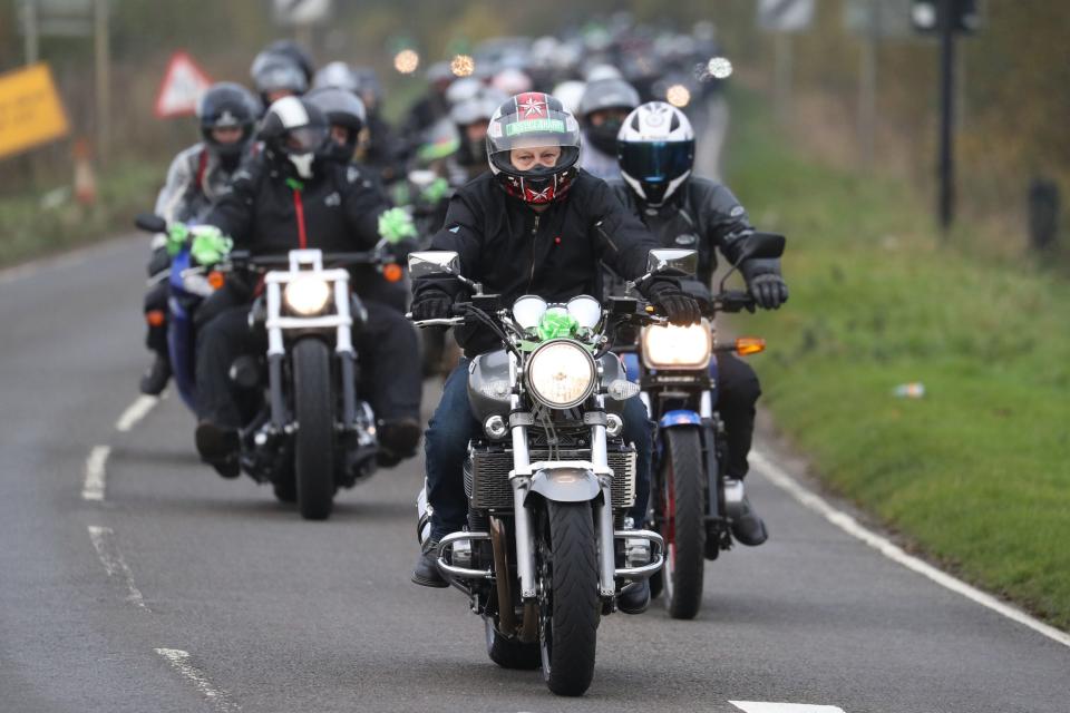 Bikers riding in tribute to Harry Dunn (PA)