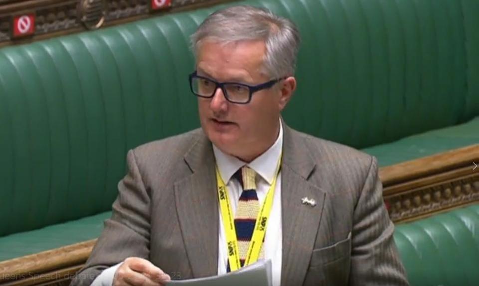 The National: Helensburgh's MP, Brendan O'Hara, speaking in the House of Commons