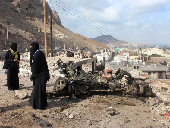 Human Rights Watch has detailed multiple instances of cluster bombs being used in Yemen (Getty)