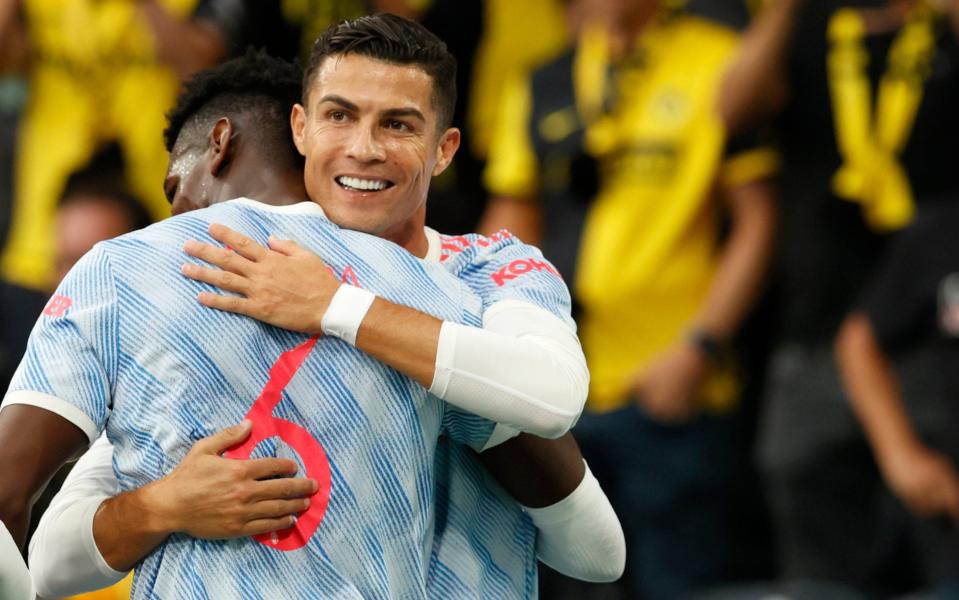 Cristiano Ronaldo celebrates his goal against Young Boys -  REUTERS