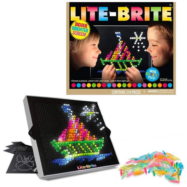 Lite Brite Glow Art Black Light Studio Projector Stickers Markers