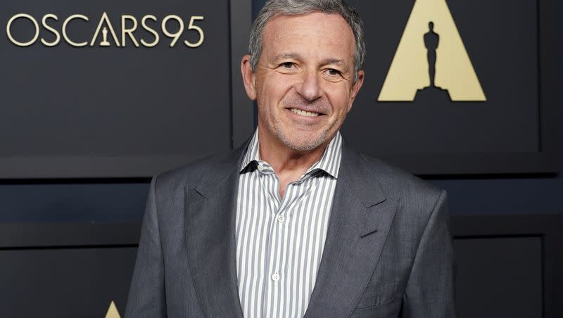 Bob Iger arrives at the 95th Academy Awards Nominees Luncheon on Monday, Feb. 13, 2023, at the Beverly Hilton Hotel in Beverly Hills, Calif. Disney announces first wave of the total 7,000 employee layoffs is coming this week.