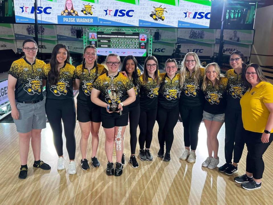 Wichita State freshman Paige Wagner won the women’s singles title at the 2023 USBC Intercollegiate Singles Championships in Las Vegas on Saturday. The WSU women’s bowling team just missed out on qualifying for the televised finals.