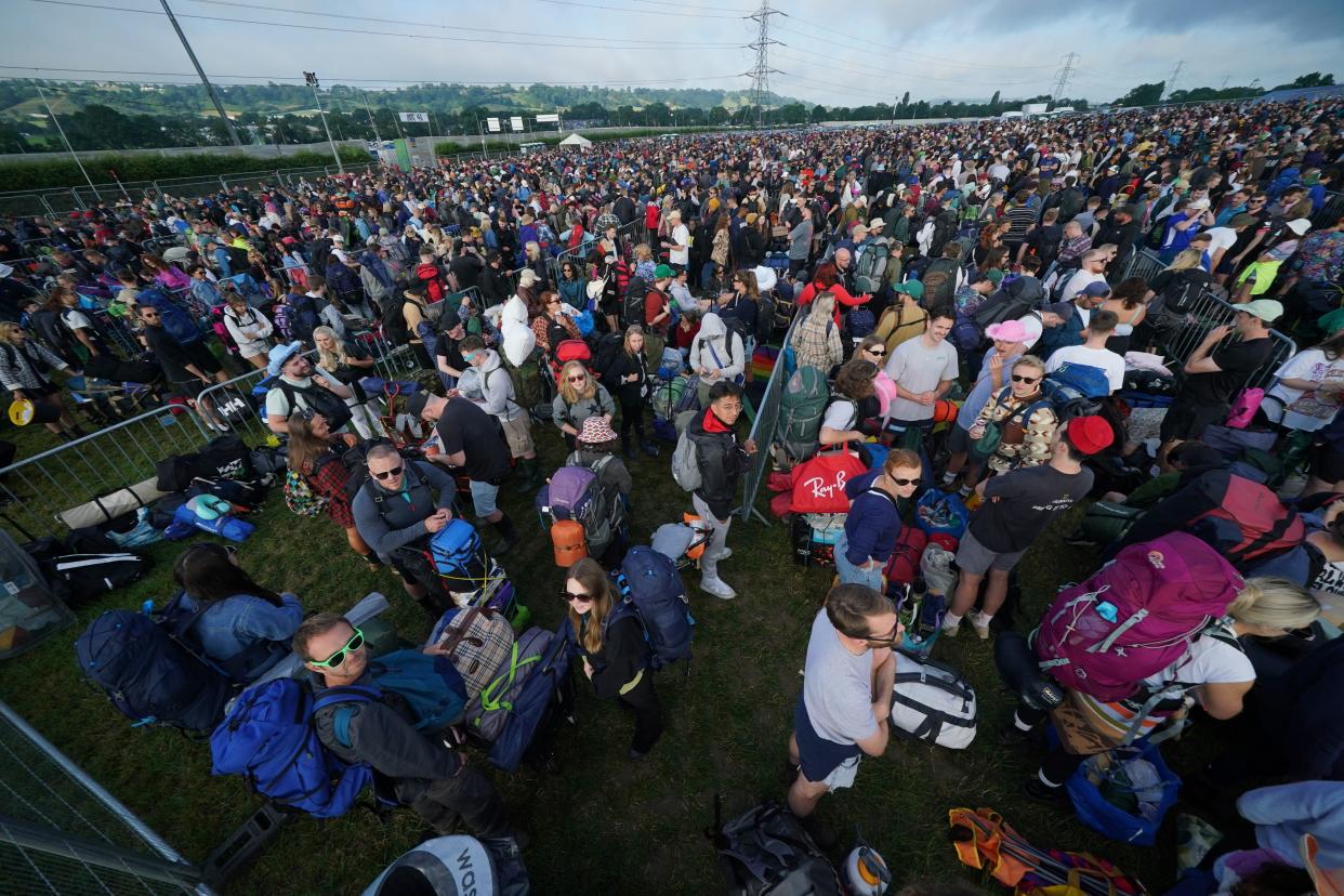Crowds queue as Glasto opens (PA)