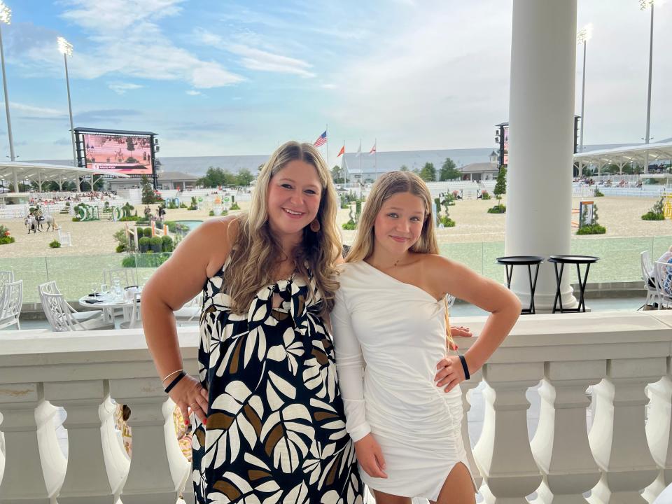 The author and her daughter in June 2022, a few months before she had bariatric surgery.