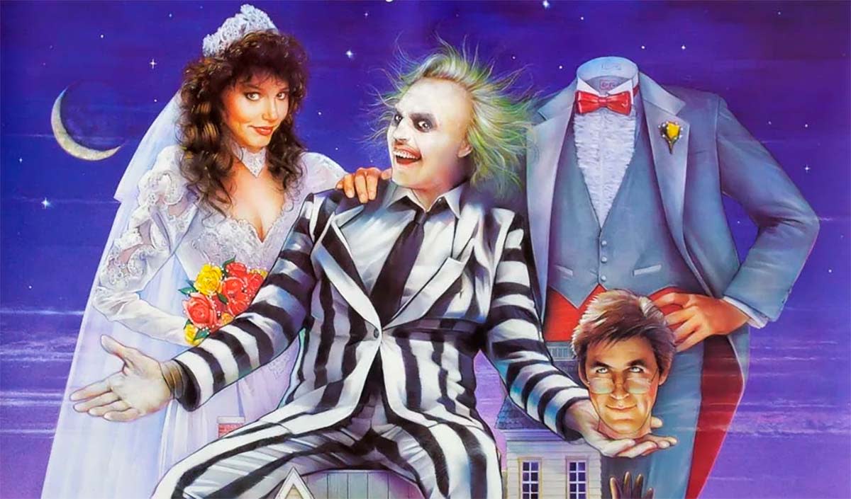 Recorte del póster de 'Beetlejuice el superfantasma' de Tim Burton (Foto: Warner Bros)