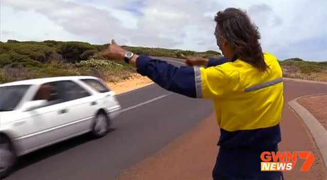 John's friendly approach to his job has made him a popular figure on West Australian roads. Photo: GWN 7 News