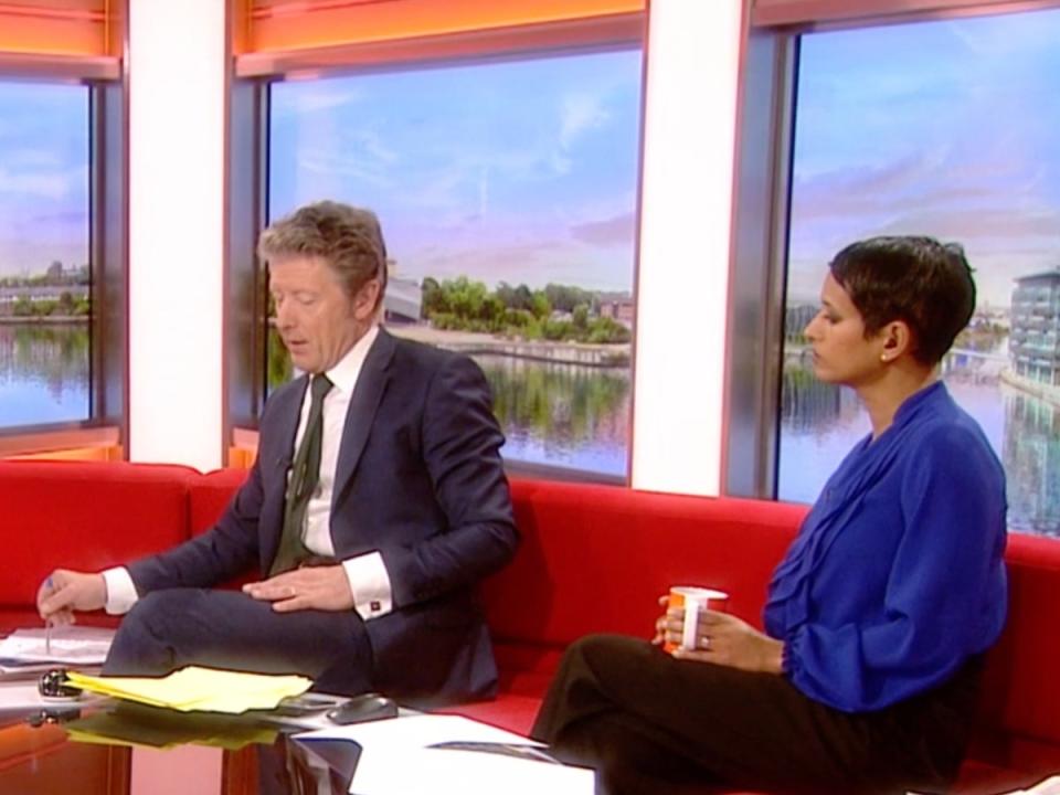 Charlie Stayt and Naga Munchetty on ‘BBC Breakfast’ (BBC)