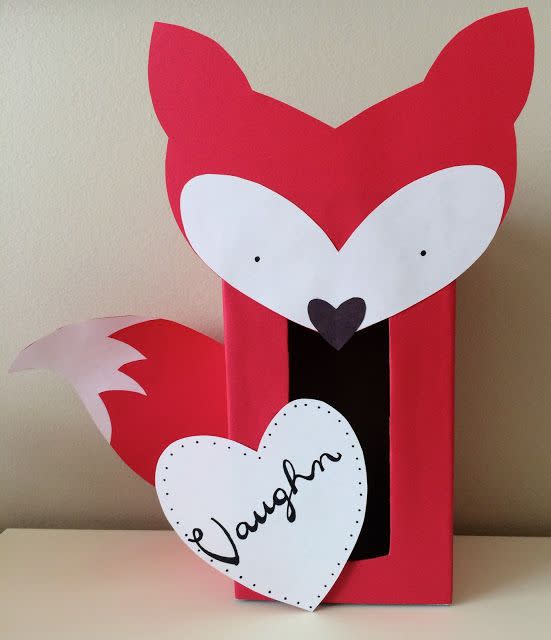 fox diy valentines day boxes
