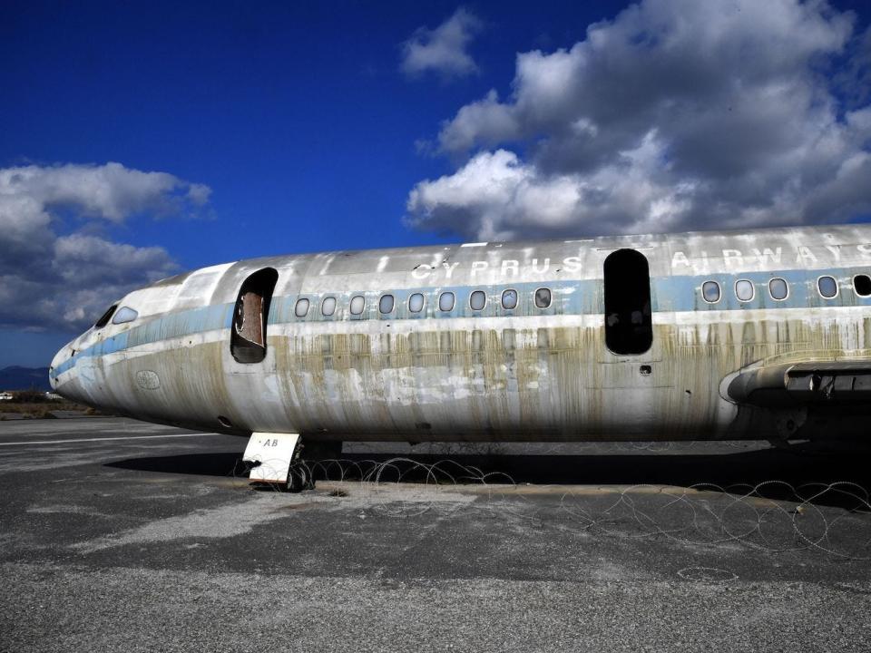 An image of the abandoned Nicosia International Airport in Cyprus.