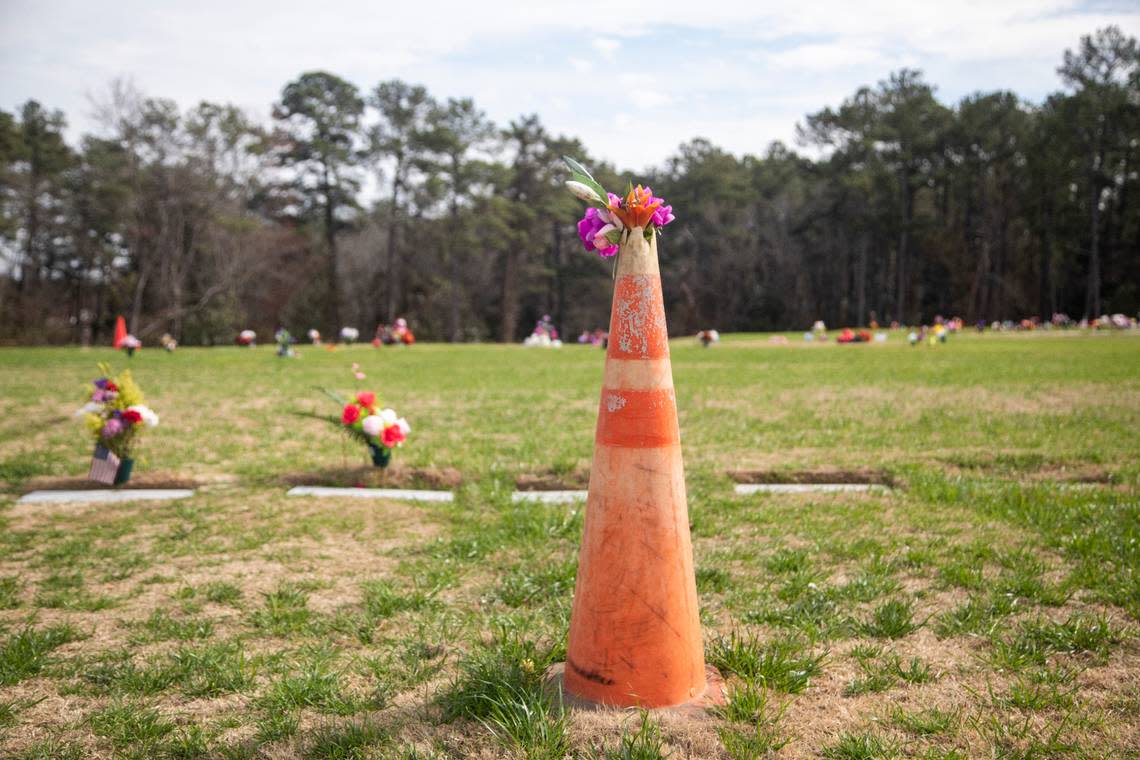 A view of the Sandhills State Veterans Cemetery in Spring Lake Tuesday, Feb 21, 2022. North Carolina’s four state-owned veterans cemeteries are behind on maintenance and are short-staffed.