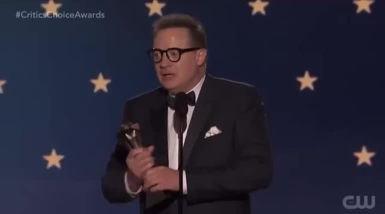 El emotivo discurso que dio Brendan Fraser al ganar el premio como mejor actor