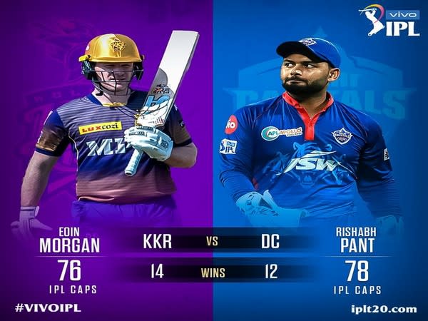 KKR skipper Eoin Morgan and Delhi Capitals captain Rishabh Pant (Photo/ IPL Twitter)