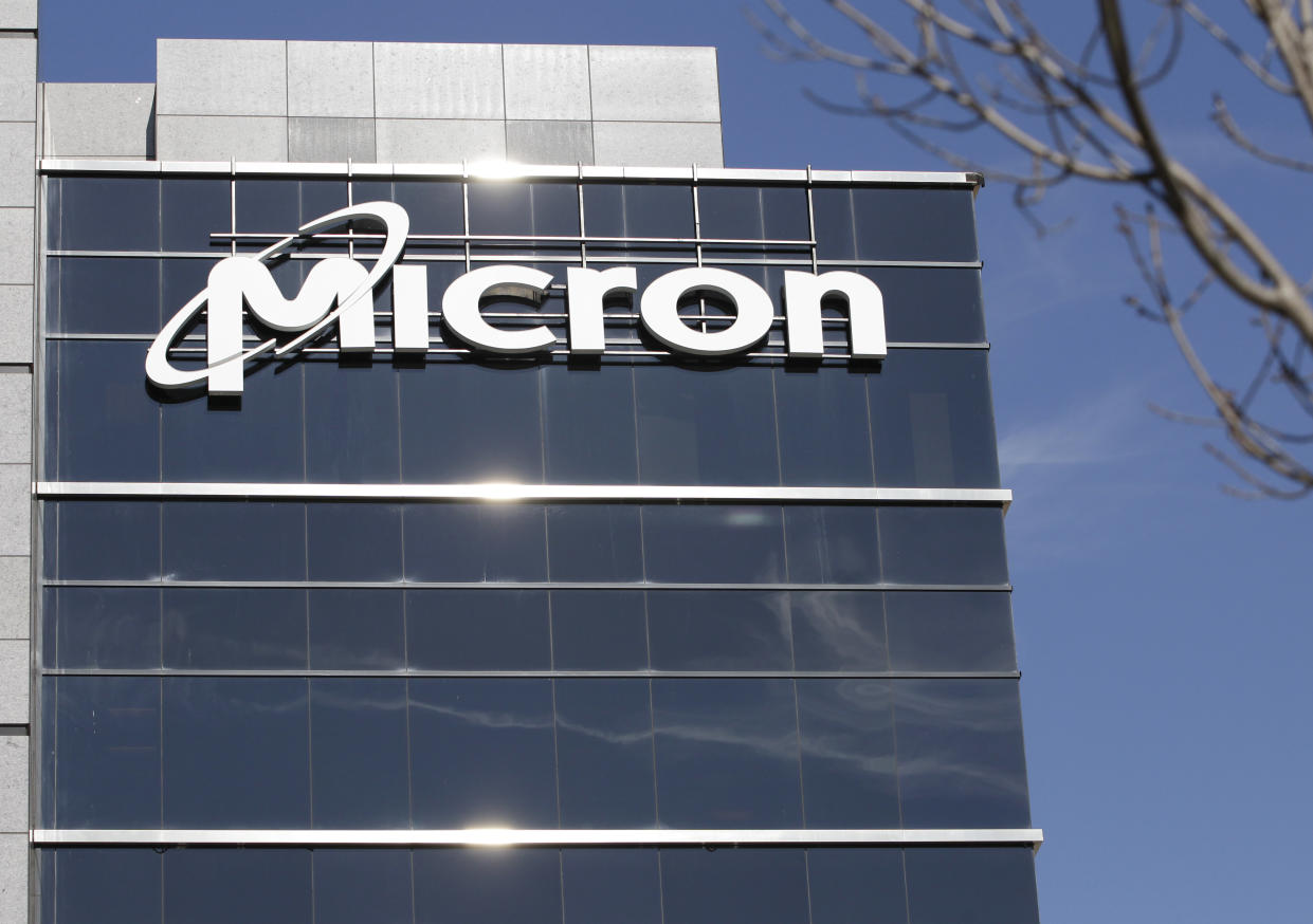 Exterior view of memory chip maker Micron offices in San Jose, Calif., Friday, Feb. 3, 2012. Chief executive and chairman Steve Appleton died Friday morning when a small, experimental fixed-wing plane he was piloting crashed at the Boise airport, the company said. (AP Photo/Paul Sakuma)