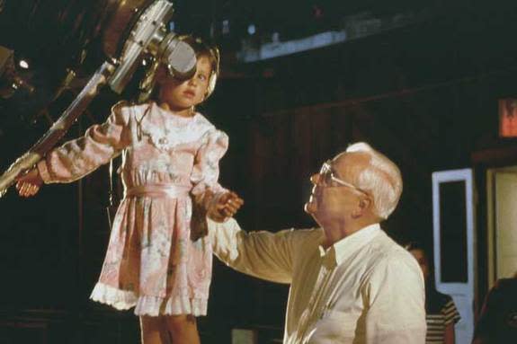 Frank Drake with a young observer at the Lick Observatory.