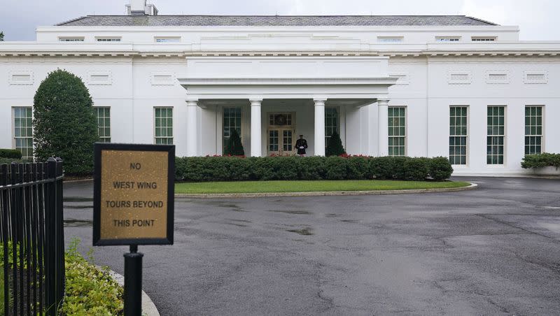 The west wing of the White House in Washington, Wednesday, July 5, 2023. Republican lawmakers are questioning the security at the White House and asking for a briefing from the Secret Service after a bag of cocaine was found in the west wing.