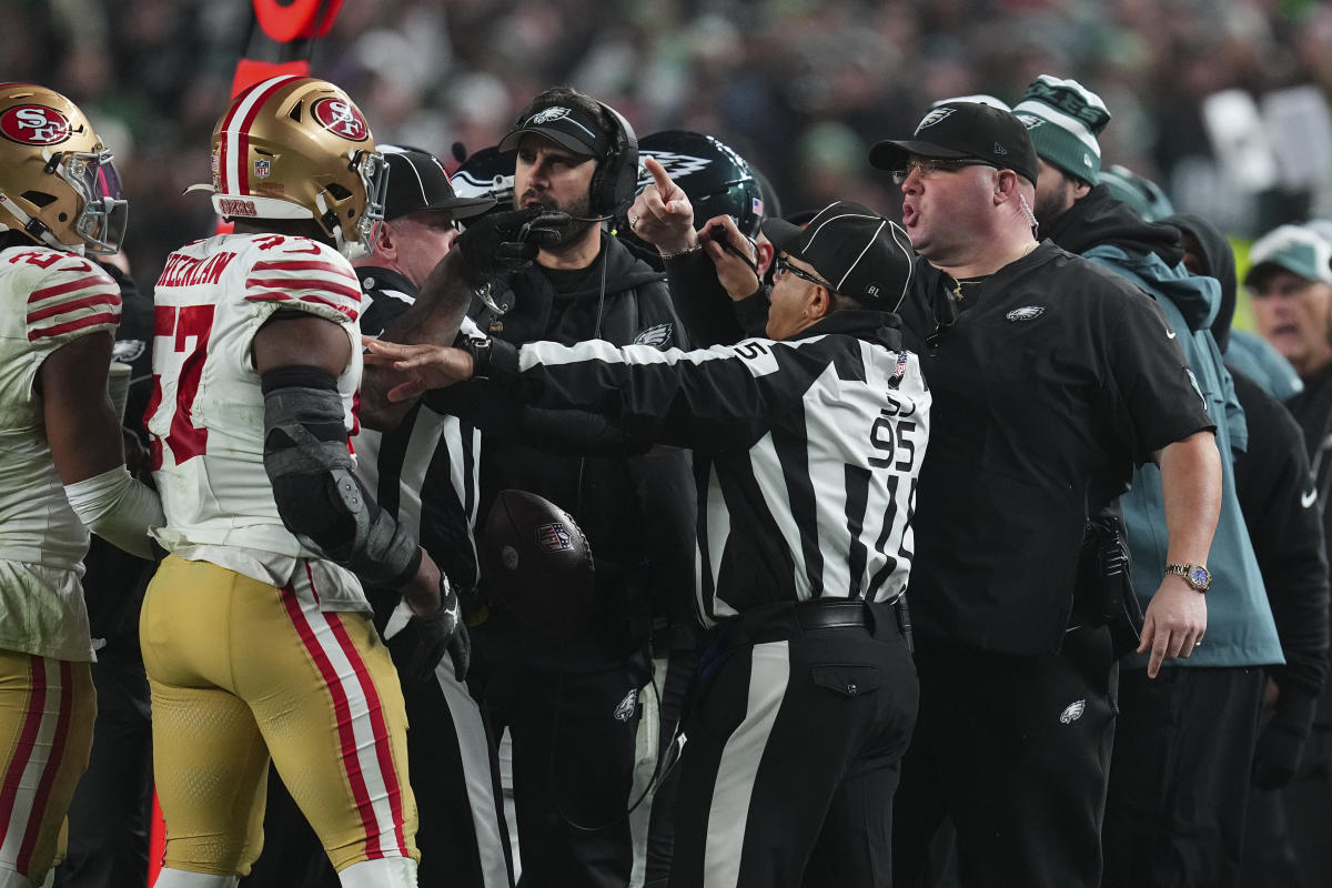 Eagles coach Nick Sirianni claims 'Big Dom' DiSandro tried to 'defuse' situation with 49ers' Dre Greenlaw as NFL reportedly mounts probe