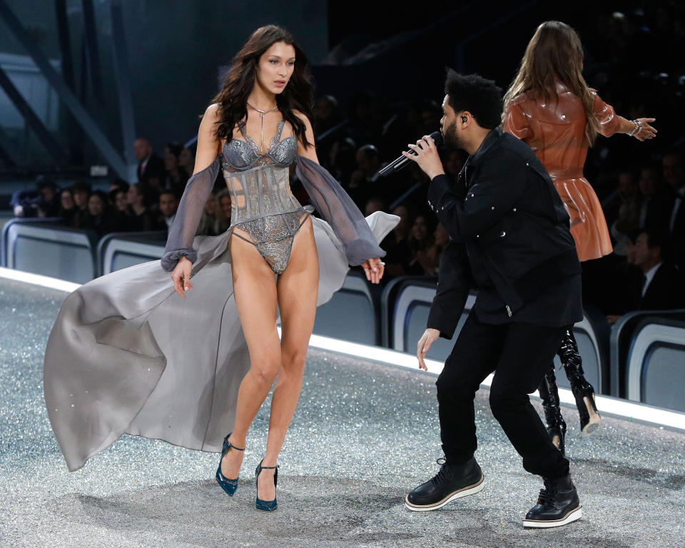 Bella Hadid and The Weeknd Came Face-to-Face on the Runway