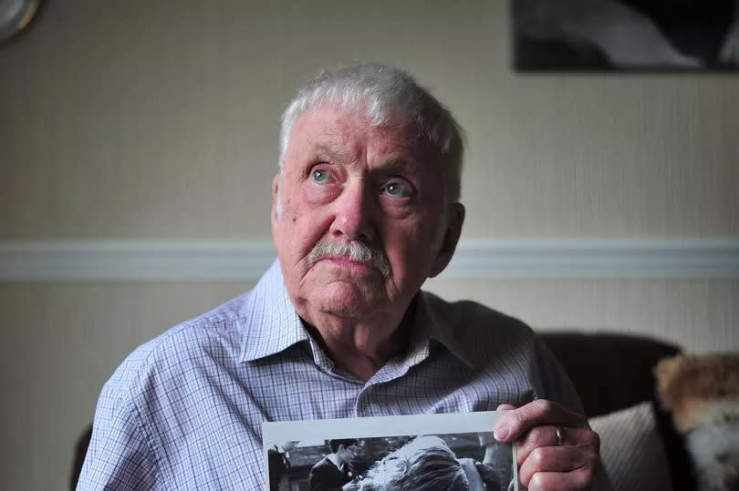 Frank Stringer from Heald Green was an ambulance worker at the scene of the Cheadle Hulme train crash in May 1964. Frank pictured in May 2014