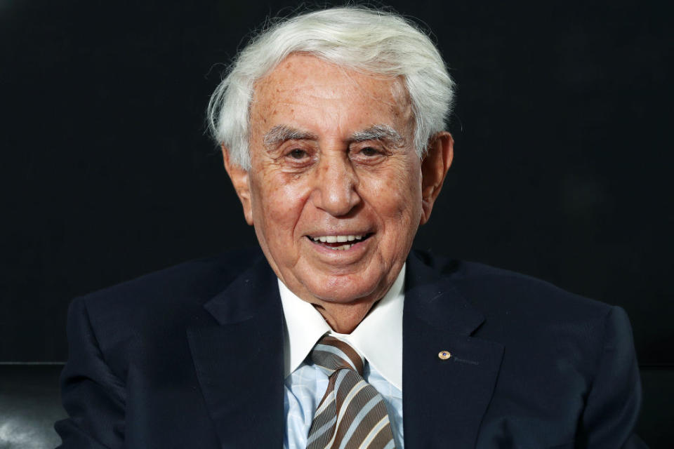 Harry Triguboff, founder and managing director of Meriton Pty, poses for a photograph in Sydney, Australia, on Friday, Feb. 1, 2019. Triguboff is remarkably calm about Australia's worst real estate slump in a generation considering he's got more at stake than perhaps anyone on the planet. The developer plans to push on with expansion, even as the Sydney property market slides deeper into the doldrums. Photographer: Brendon Thorne/Bloomberg