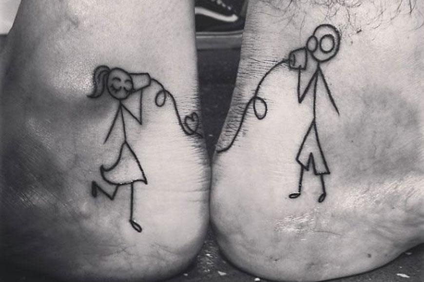 Newlyweds show their love with matching tattoos