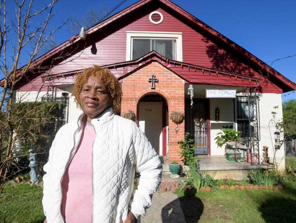 Josie Knott, shown at her home in Montgomery, Alabama, on March 13, 2023, says she is having difficulties with policing of troubles in her neighborhood.