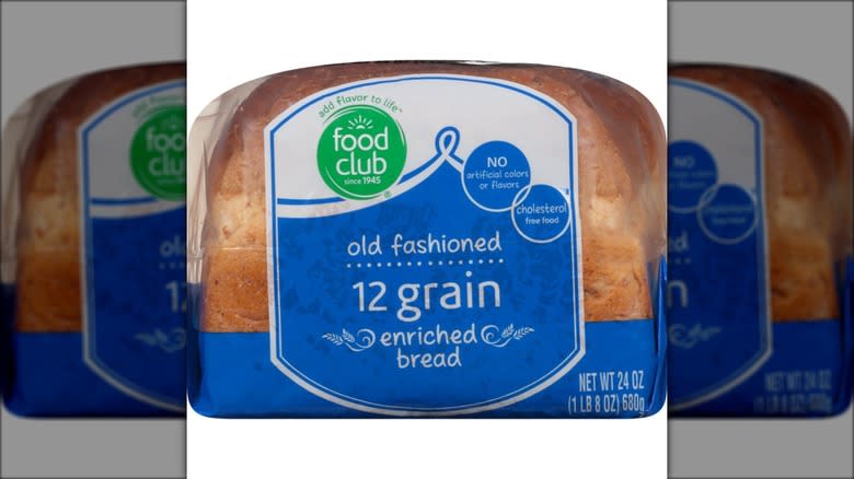 Loaf of 12-grain enriched bread