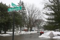 A sign marks Cavell Street in Livonia