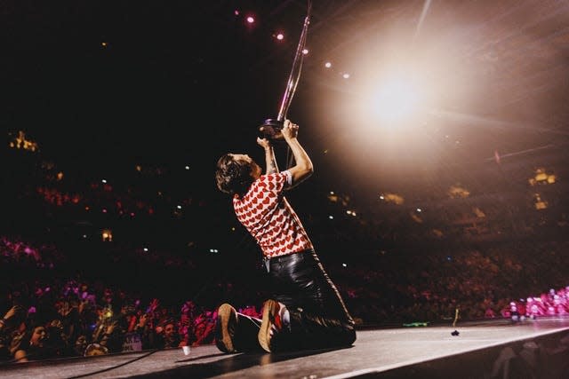 Harry Styles plays to 16,000 fans at UBS Arena on May 20, 2022, to celebrate the release of his "Harry's House" album. The show was streamed live on Apple Music.