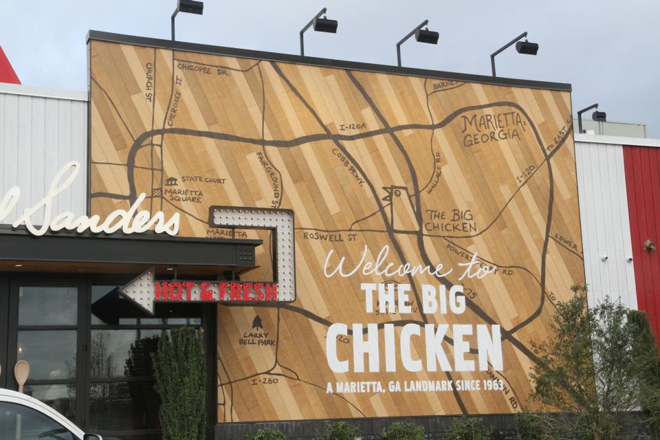 The Big Chicken in Marietta is the site of a KFC franchise.