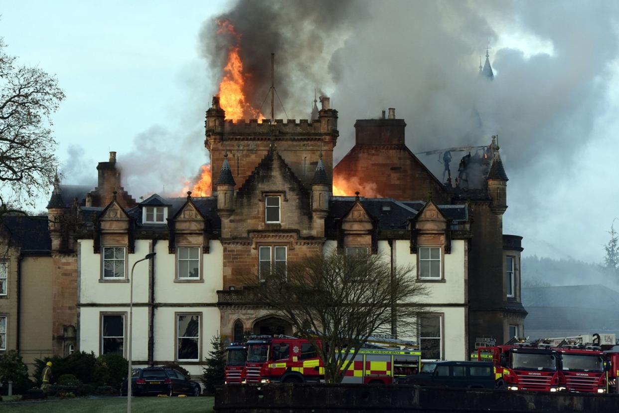 Deadly blaze: the aftermath of the fire at the Cameron House hotel: Phil Dye/Daily Record/Mirrorpix