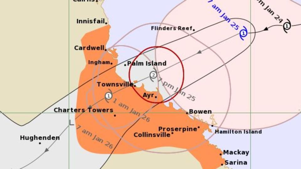 Cyclone Kirrily is preparing to make landfall on Thursday night. Picture: Supplied